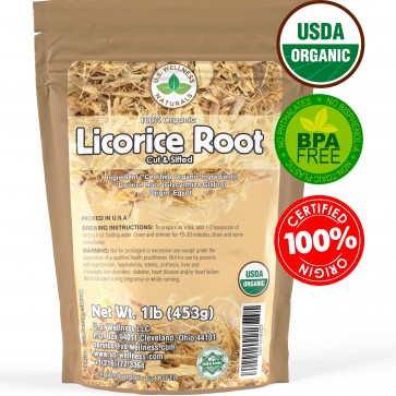Licorice Root Cut and Sifted 100% Organic 1lb Egypt
