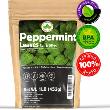 Peppermint Tea, Strong and fresh mint tea, Cut and Sifted 1LB