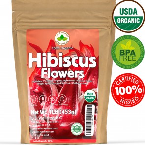 100% Organic Hibiscus (Whole Petals) Herbal Tea 1 lb bulk (Egypt)